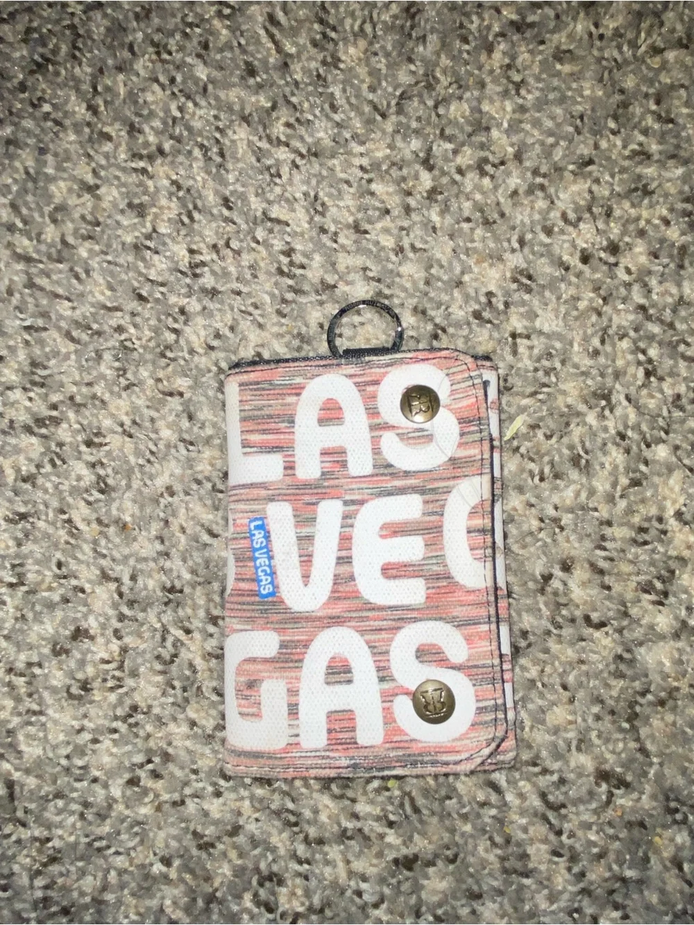 Heathers print las vages city theme keychain trifold wallet